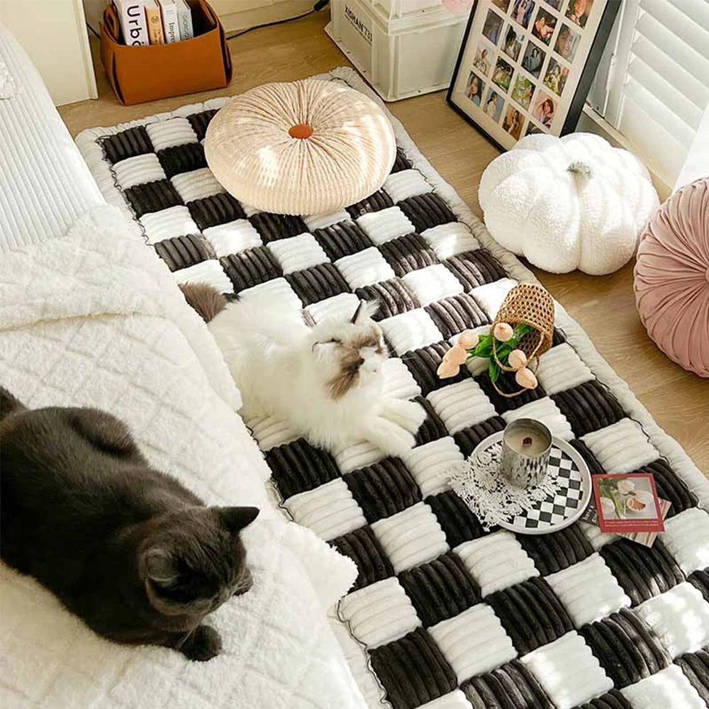 Pet Mat Warm, Scratchable Blanket, Anti-slip Washable Cushion Sofa Couch Cover Protector For Large Dogs