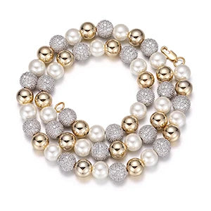 Fashion Imitation Pearl Necklace Cubic Zircon Bal Fashion Jewelry