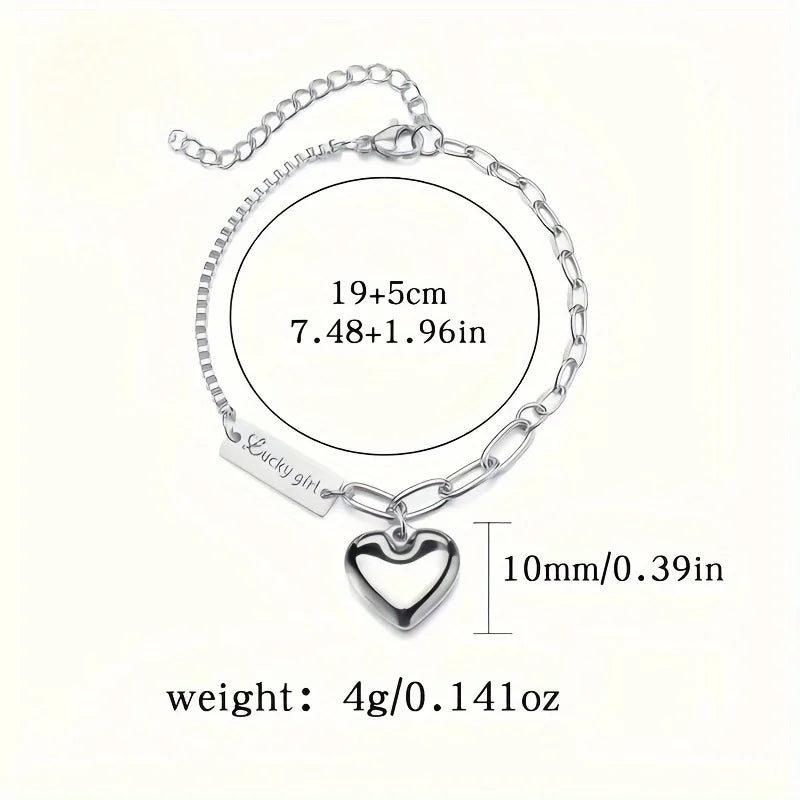1PC Delicate Ankle Bracelet - Waterproof Chain with Lucky Charm