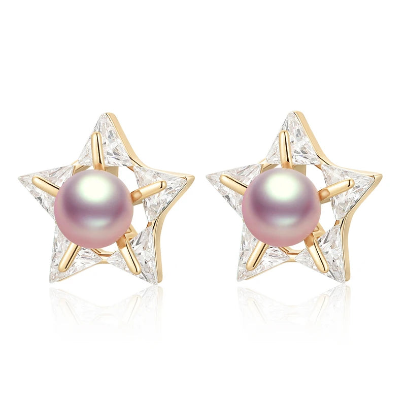 Real Natural Freshwater Pearl Earrings