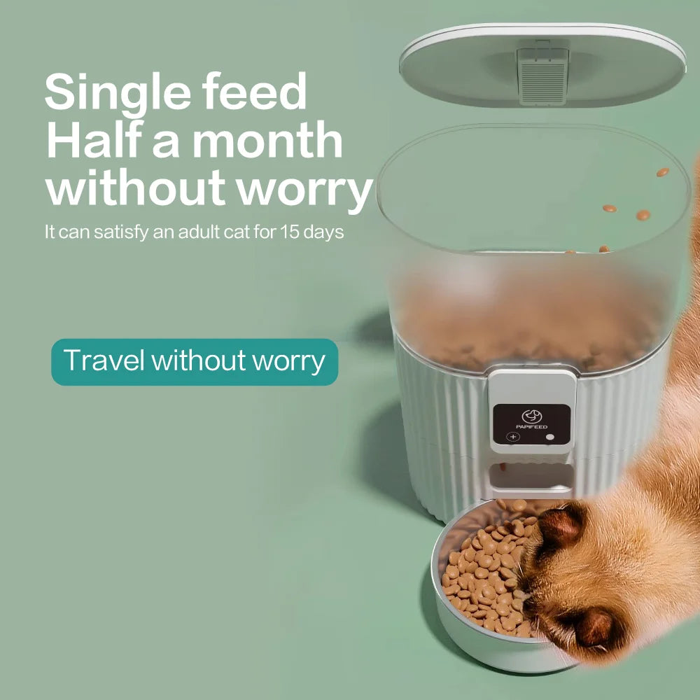 PAPIFEED cat automatic feeder dog fixed feeding machine Wi-Fi remote smart pet food dispenser
