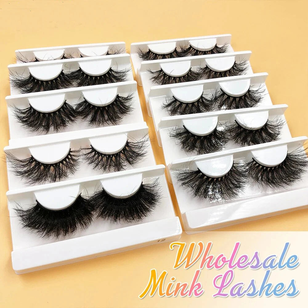 Wholesale 25MM Long 3D Mink Lashes Fluffy False Eyelashes