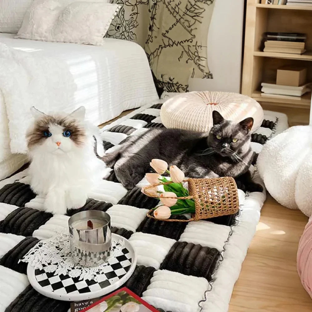 Pet Mat Warm, Scratchable Blanket, Anti-slip Washable Cushion Sofa Couch Cover Protector For Large Dogs