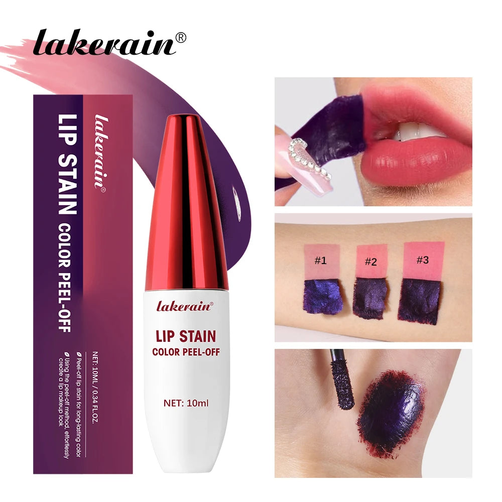 Peel Off Lip Gloss, Matte Natural Mist Lip Tinted, Waterproof Long Lasting Lipstick, Tear Contour Stain Cosmetic
