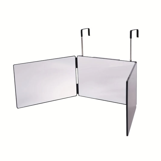 Black Makeup Vanity Mirror for Men/Women, 1pcs Trifold Hair Cut Mirror for Self-Hair Cutting - 3 Way Mirror