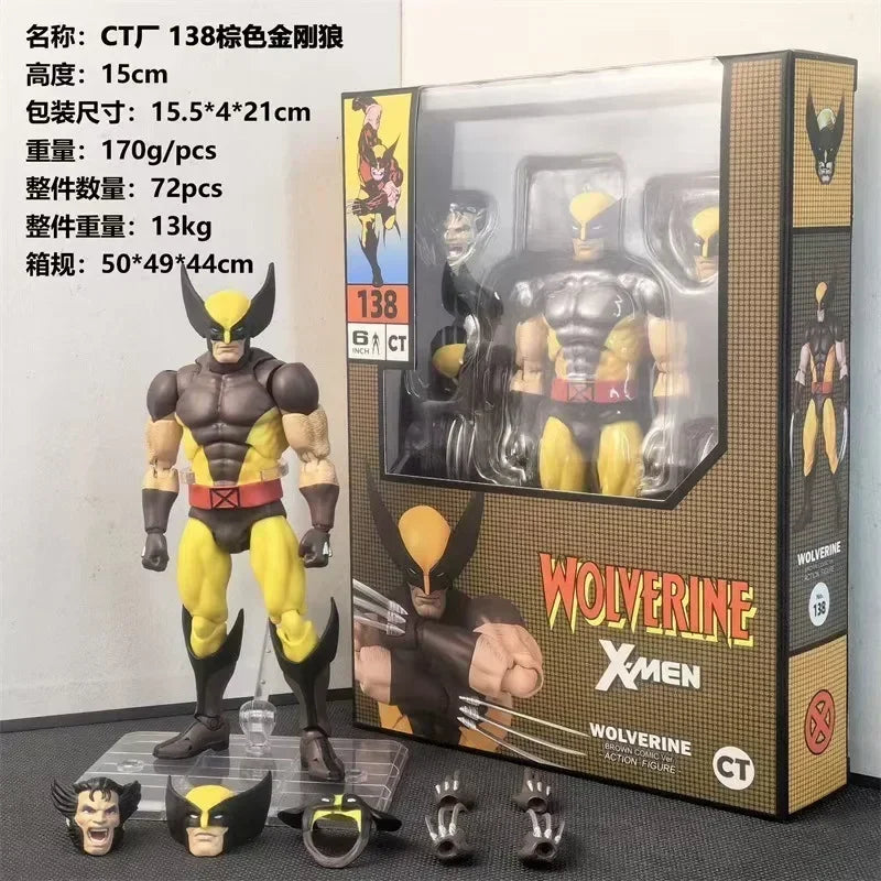 Ct Toys Wolverine Mafex 096 138 Manga Version, Action Figure, Logan Classic Battle Suit Marvel Mobile Hot Sale