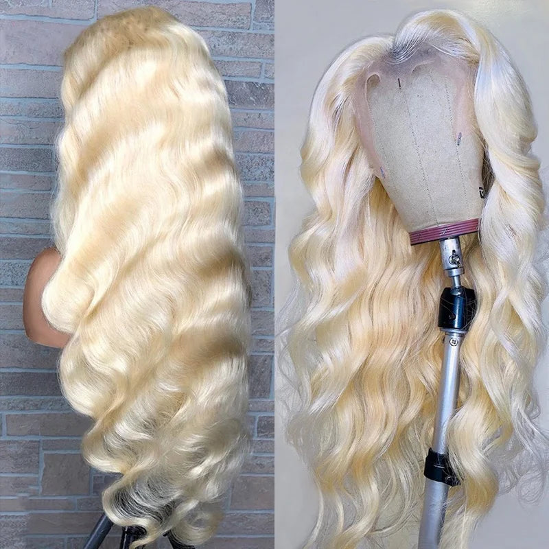 360 Lace Frontal Wig 613 Blonde, 13x4 13x6 Body Wave Preplucked Brazilian Human Hair Wigs 30 32 46 Inch
