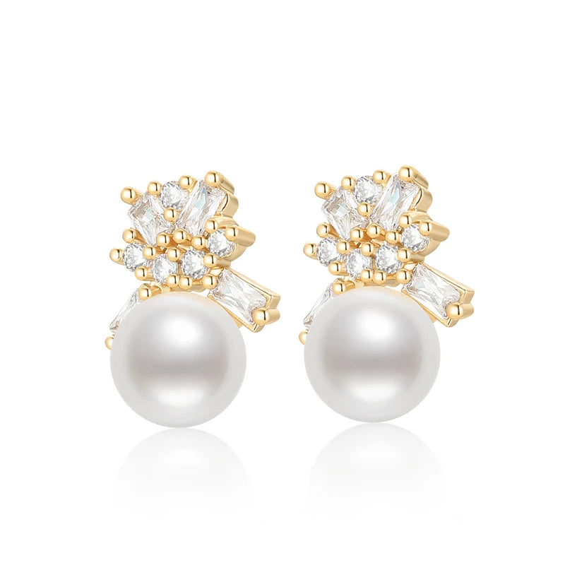 Real Natural Freshwater Pearl Earrings