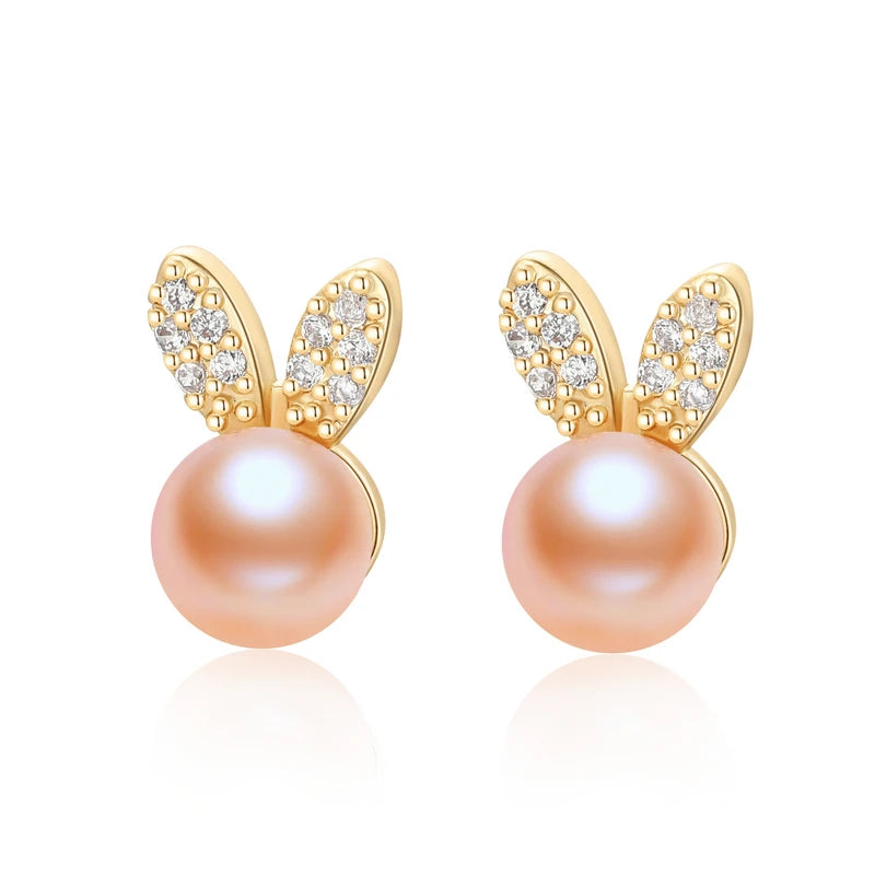 Real Natural Freshwater Pearl Earrings