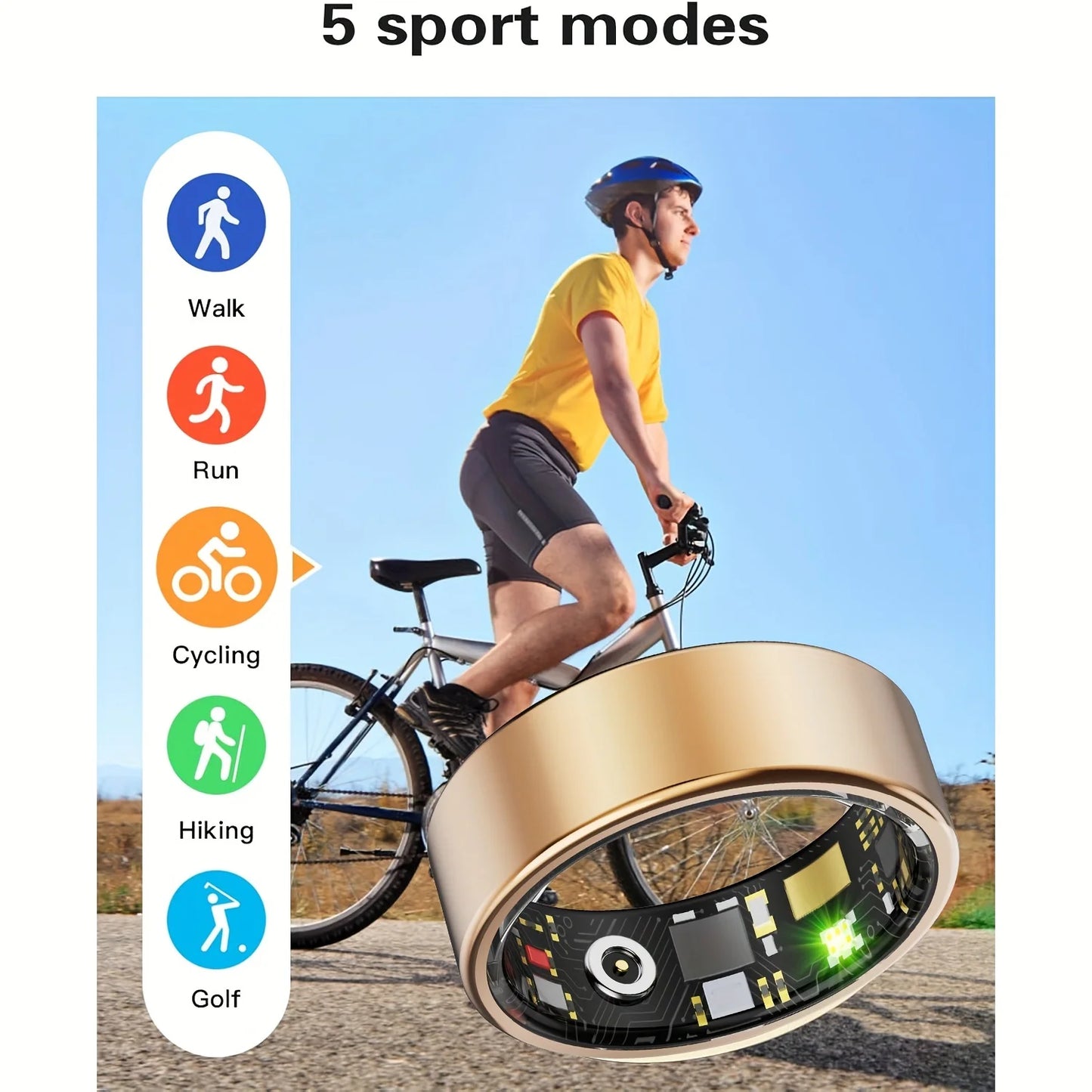 Smart ring, sleep tracking, motion monitoring, compatible with iPhone and Android, smart gift suitable for women and men