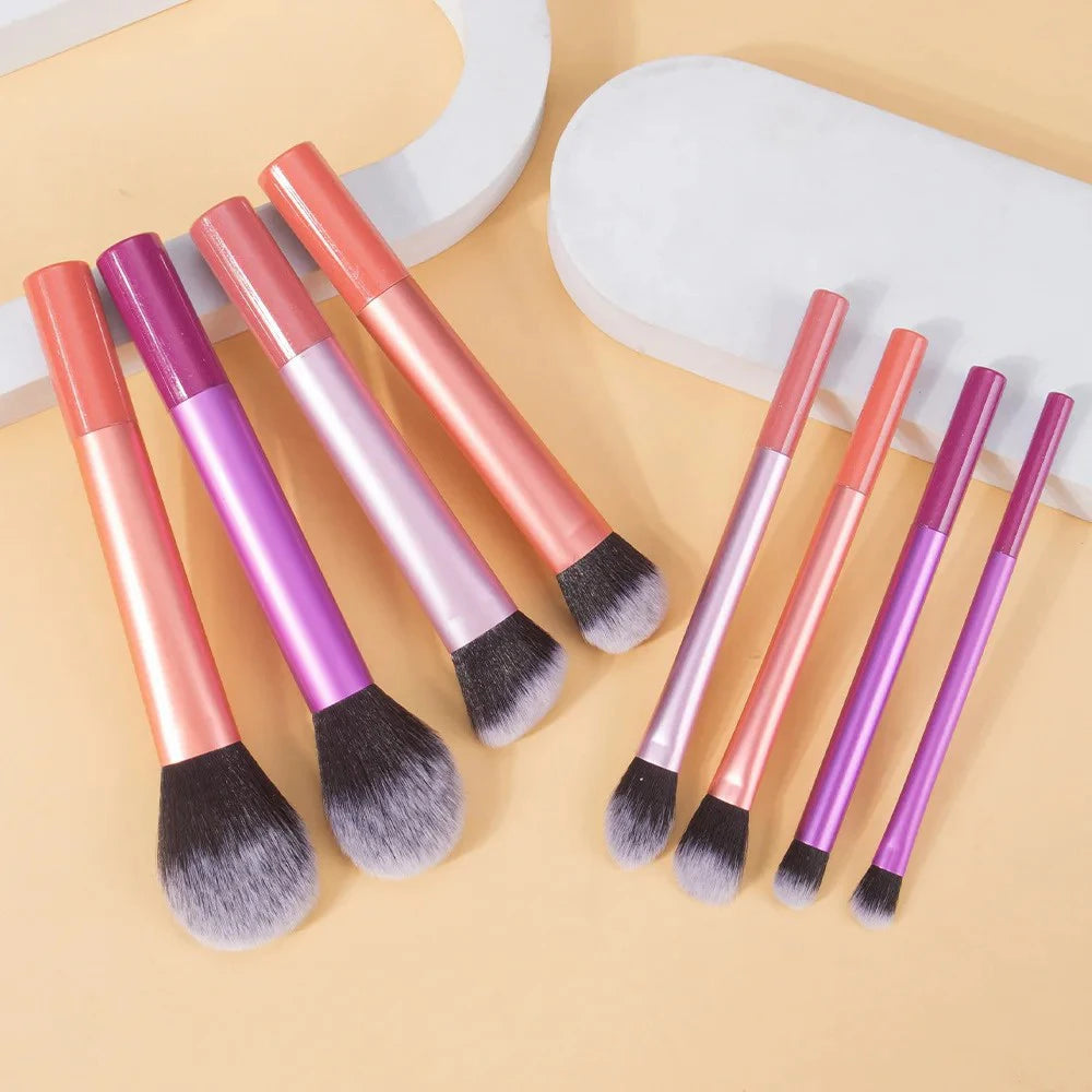 Makeup Brush Kit, Soft 8pcs Synthetic Hair Make Up Brushes, Foundation, Blush, Eyeshadow Cosmetic Makeup Tools