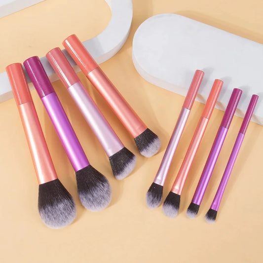 Makeup Brush Kit, Soft 8pcs Synthetic Hair Make Up Brushes, Foundation, Blush, Eyeshadow Cosmetic Makeup Tools