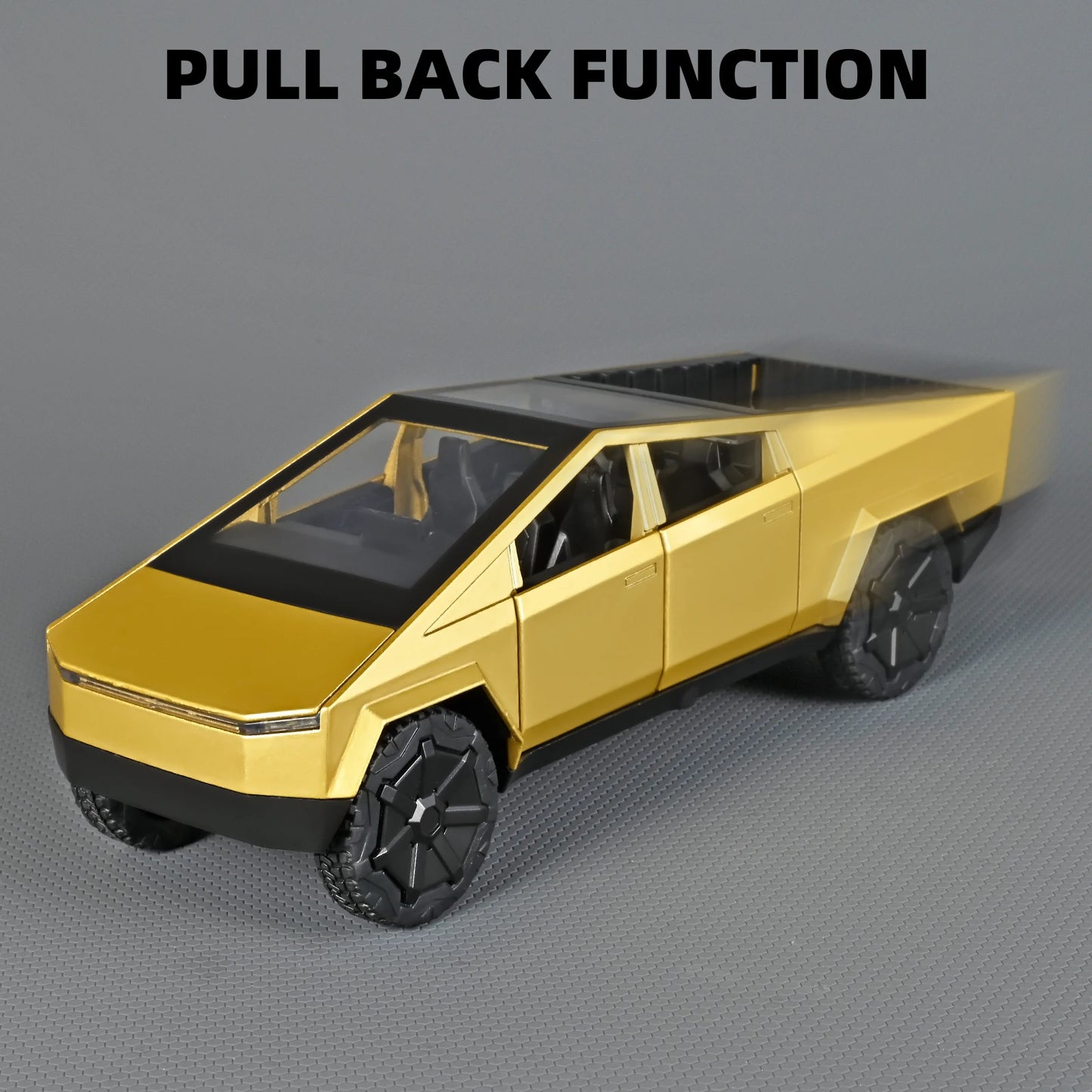 1:32 Cyber truck Pickup Toy, Alloy Off-road, Die-cast Metal Model Sound and Light Return for Children.