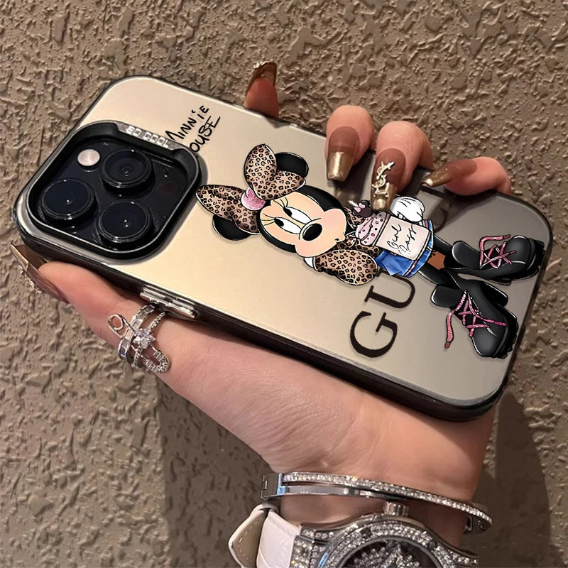 Disney Minnie Cute Creative Hard Phone Case for iPhone 17 16 15 14 13 12 11 Pro Max Plus 17 Air 16E X XR XS Max Shockproof Cover