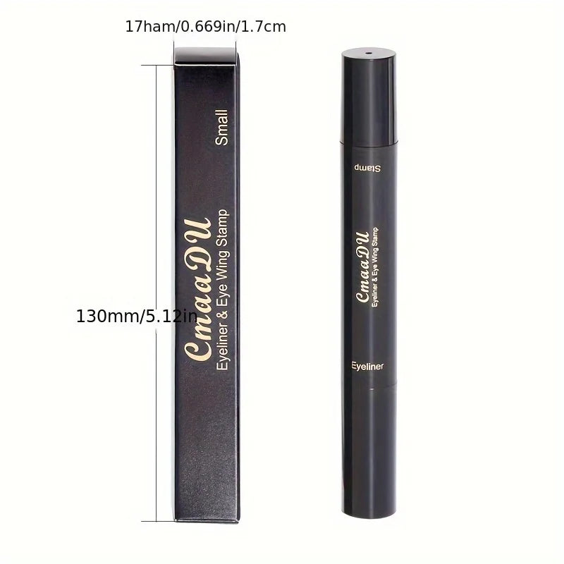 1 Pcs Black Wings Stamp Liquid Eyeliner, Easy Cat Eye Template Makeup Tool Anti-smudge, Vamp Wing, Lasting Waterproof Anti-sweat