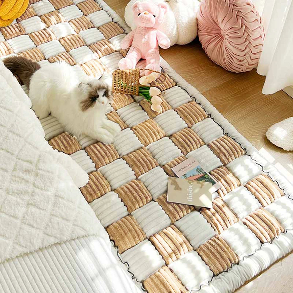 Pet Mat Warm, Scratchable Blanket, Anti-slip Washable Cushion Sofa Couch Cover Protector For Large Dogs