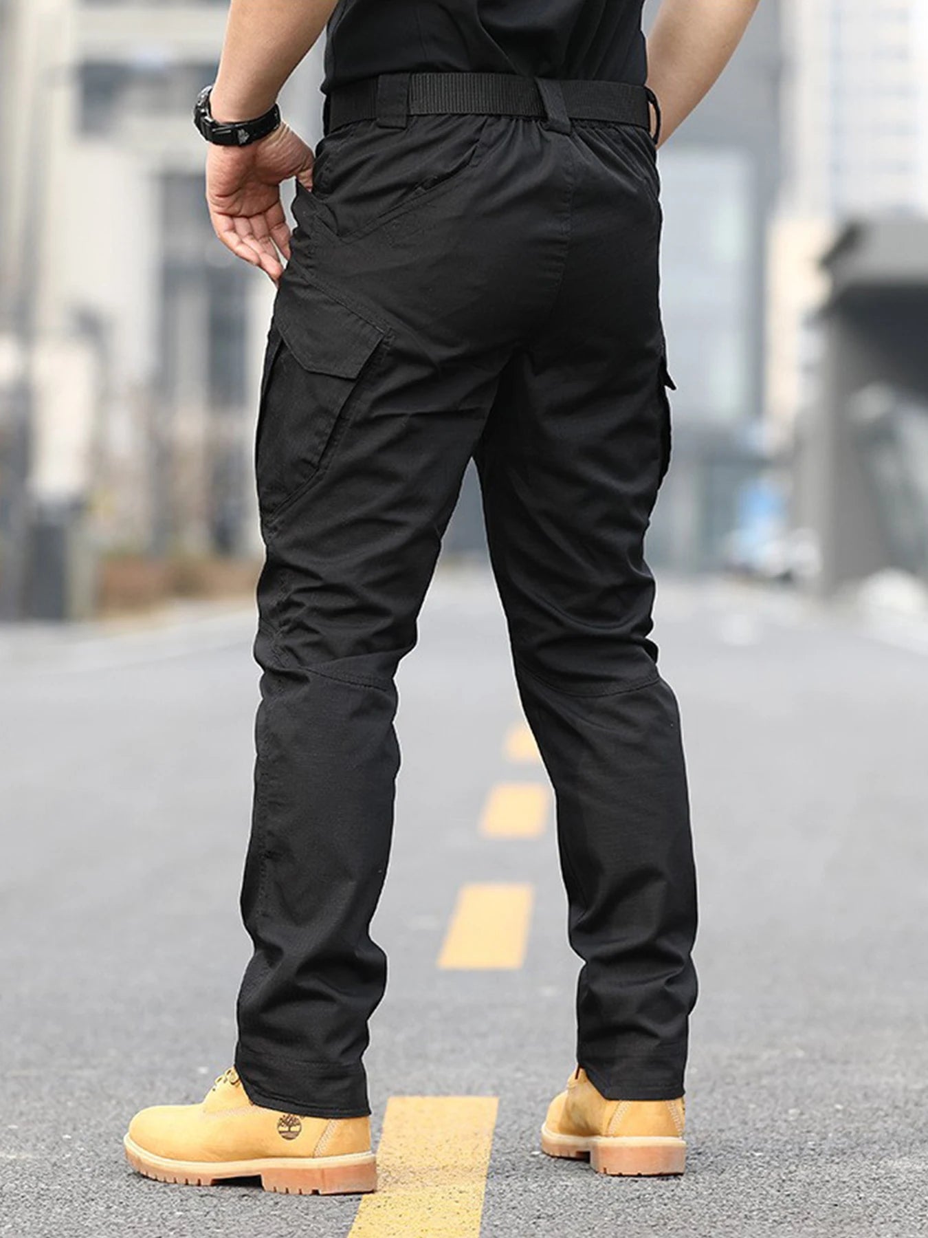 Men's Cargo pants, Large Size twill adjustment fit easy pants