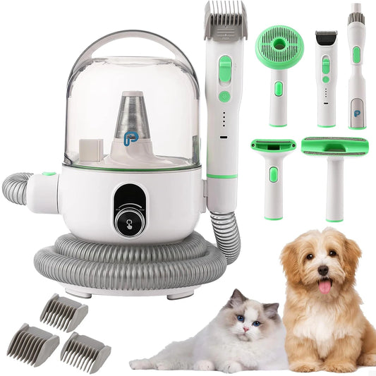 Pet Grooming Kit with 2L Vacuum Suction 99% Pet Hair, Professional Quiet Dog Grooming Vacuum Kit with 5 Grooming Tools for Pets.