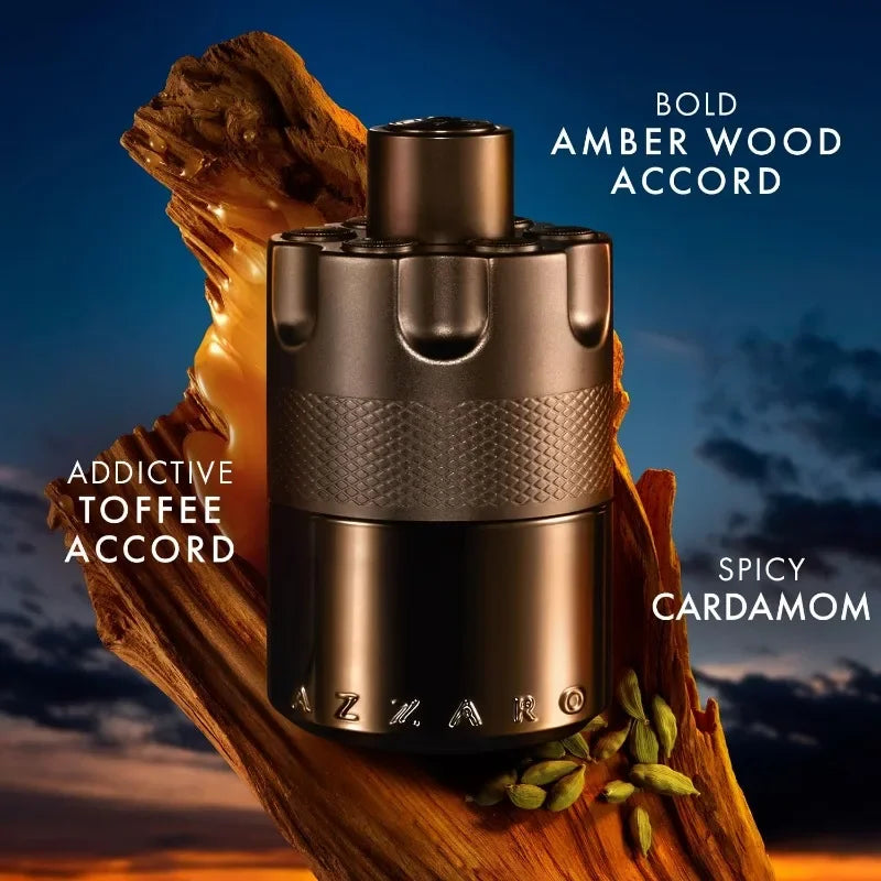 Azzaro Wanted Series Eau de Parfum Spray 100ml, French Original Perfumes Cologne for Men, Attract Women Pheromones.