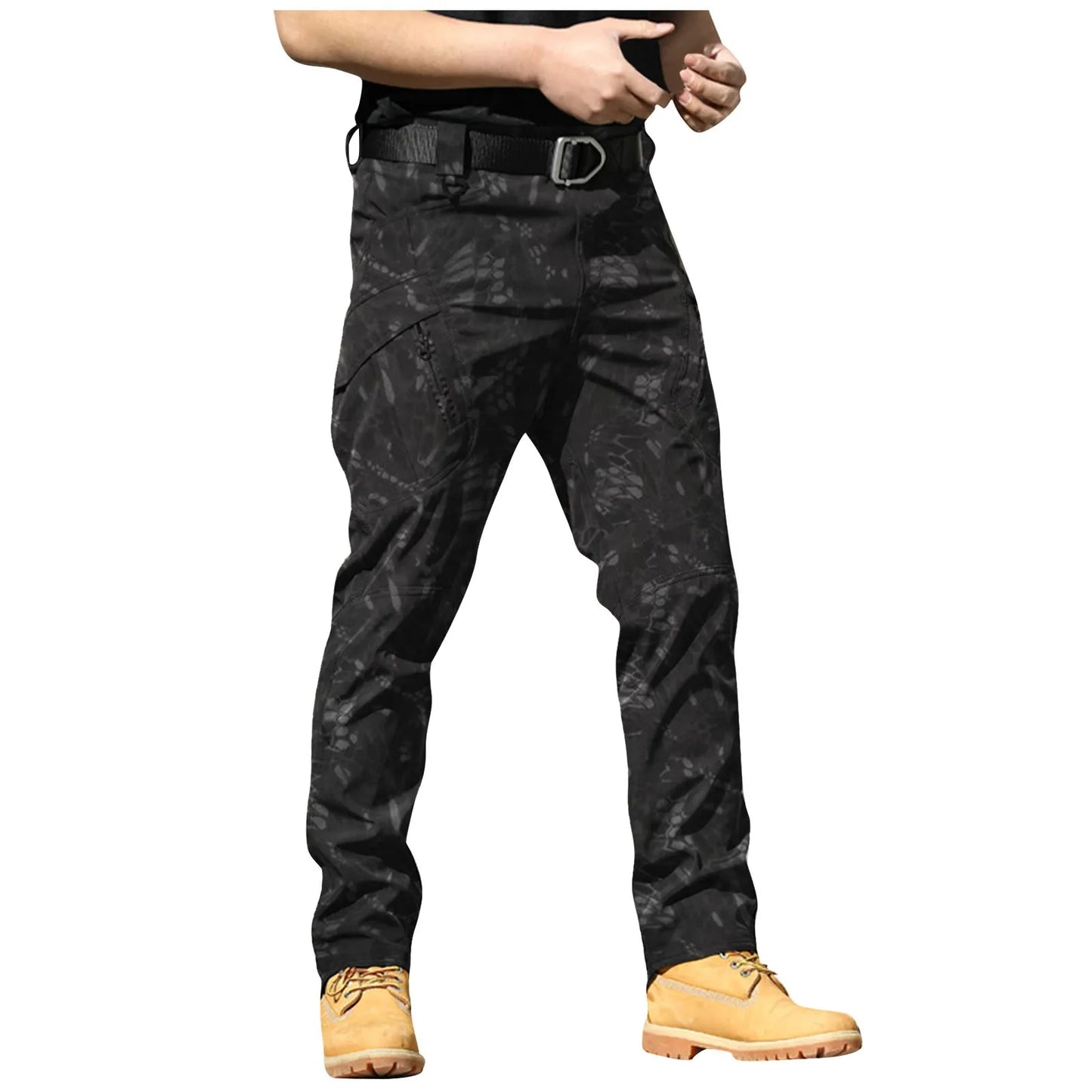 Outdoor Stretch Water-Resistant Hiking and Wear-Resistant Camouflage Pants