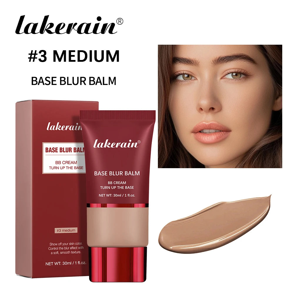 Matte Base Blur Balm Soft Light Focus Matte Cream Coverage Concealer, Waterproof Long-lasting Natural Foundation Cosmetics Makeup