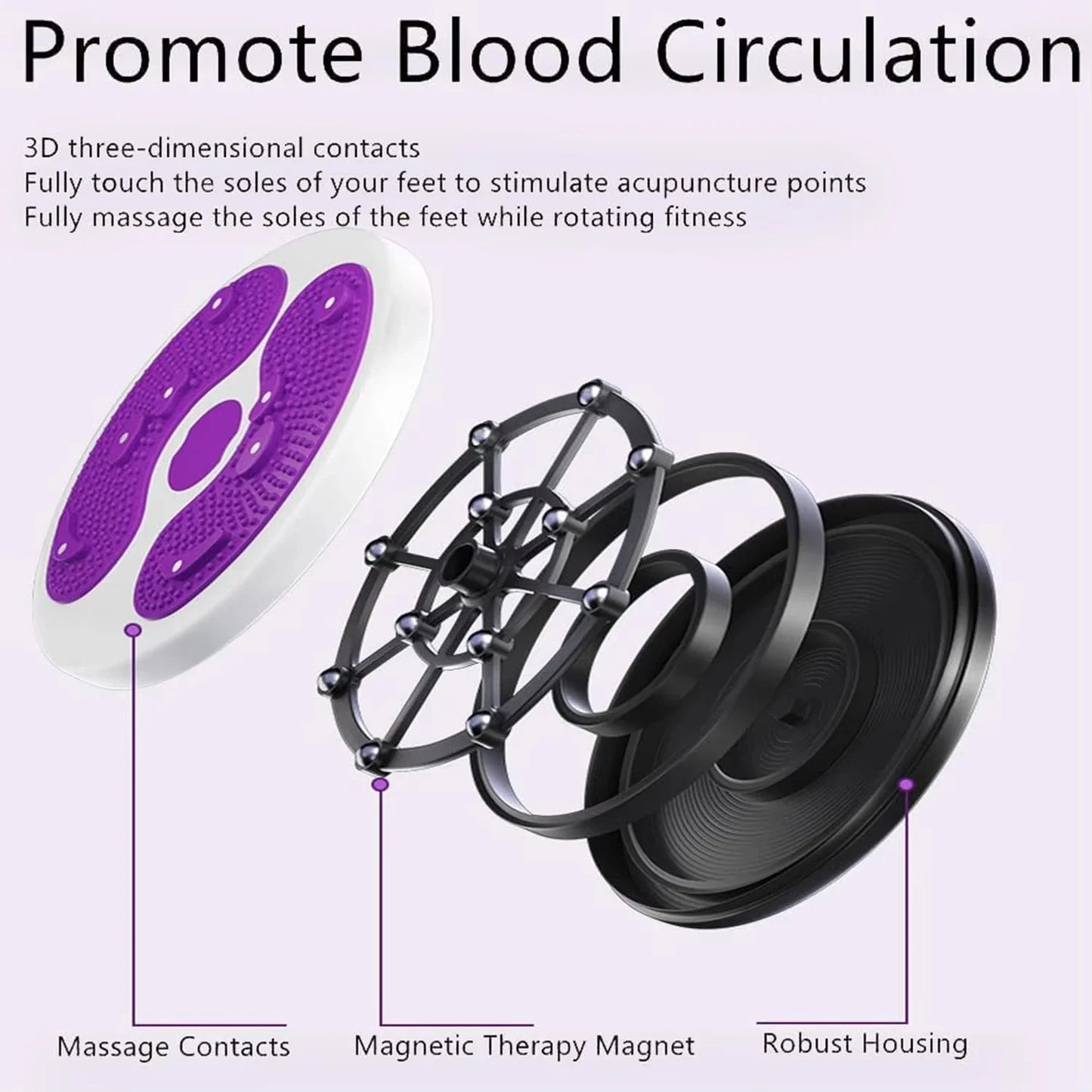 Exercise Waist Twisting Disc, Foot Massage Waist Torsion Disc Fitness Equipment, Portable Magnetic Tension Waist Twisting Machine