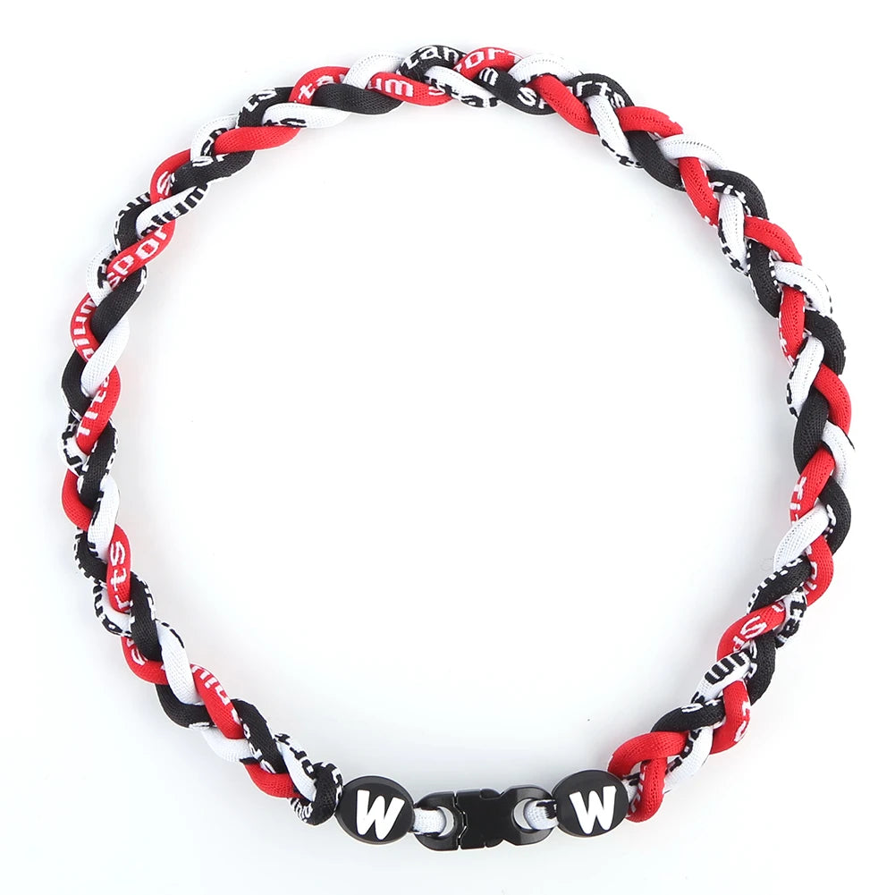 Baseball Necklace Three Braided Rope Necklace for Teenager Baseball Sports Team