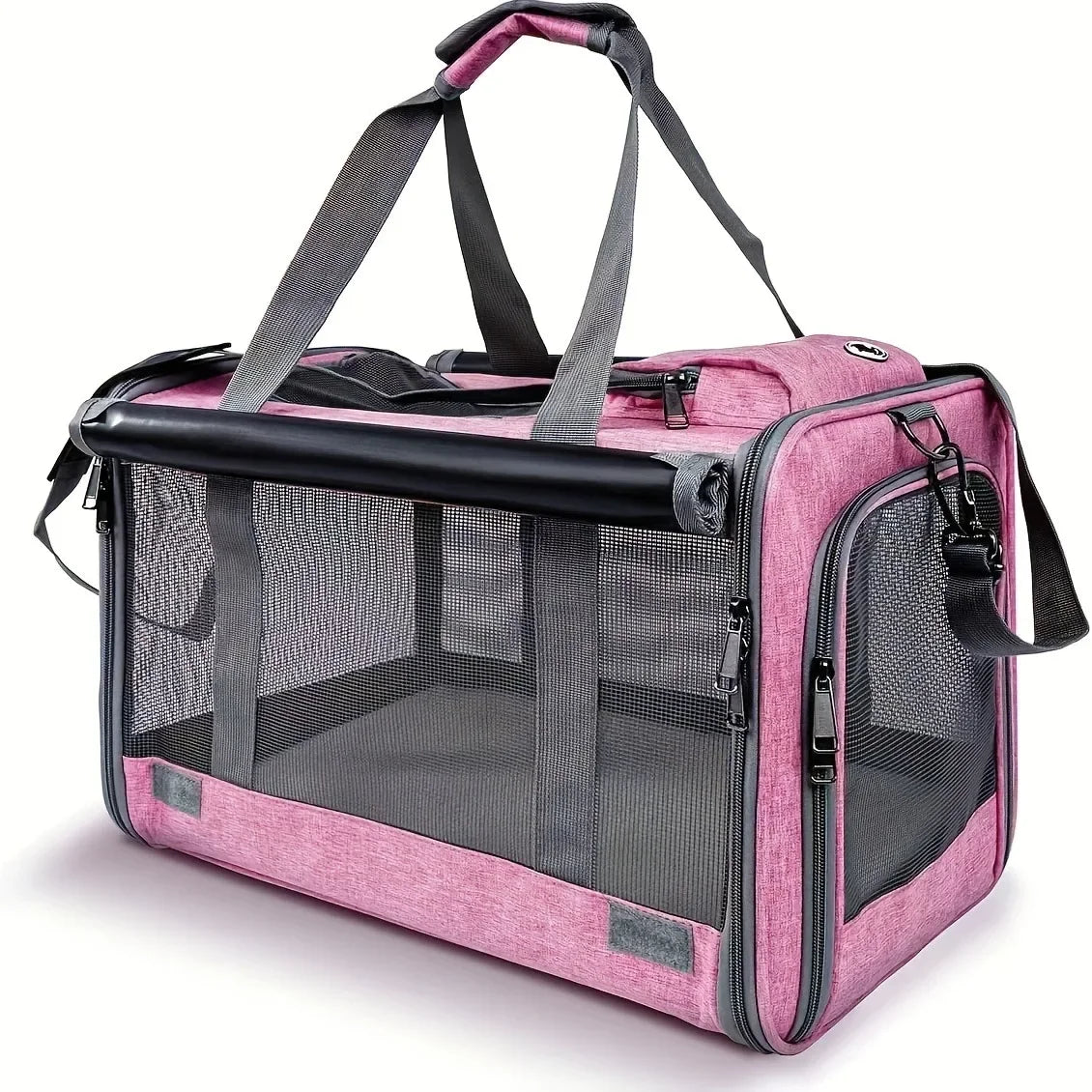 Soft Sided Airlines Approved Pet Carrier for Large Pet Dog Bag and Cat, Large Capacity Portable Folding Carrier Bag