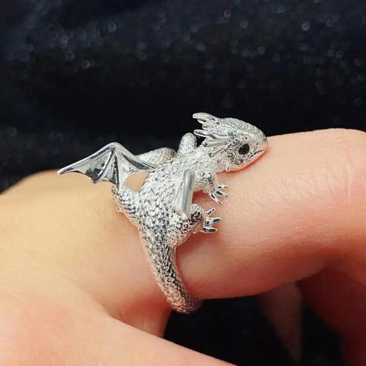 Dragon Rings Pterosaur Wings Alloy Opening Adjustable Rings
