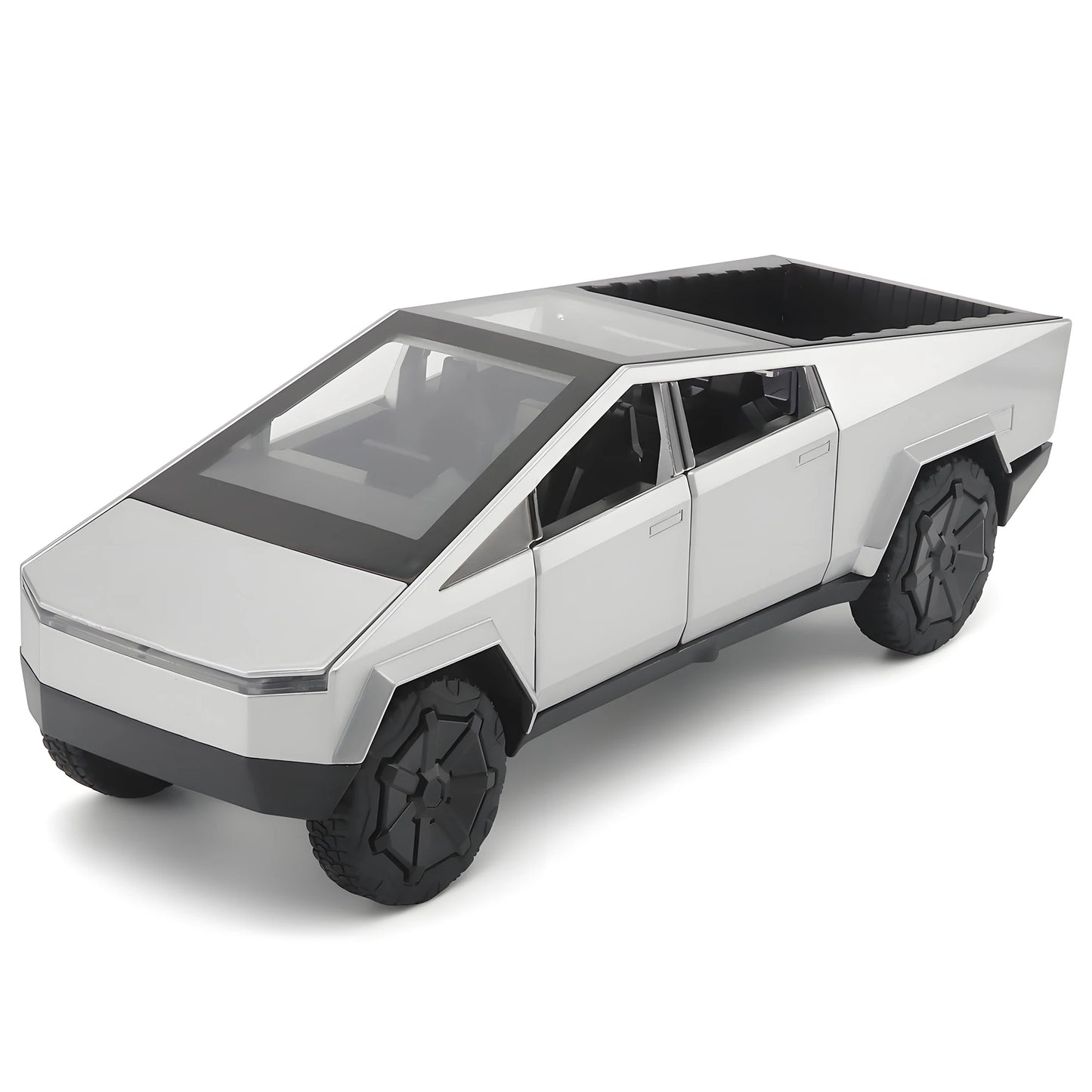 1:32 Cyber truck Pickup Toy, Alloy Off-road, Die-cast Metal Model Sound and Light Return for Children.
