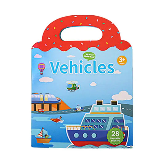 Reusable Sticker Book Cartoon DIY Puzzle, Educational Cognition Learning Toys, Cute Stickers, For Children Age 3