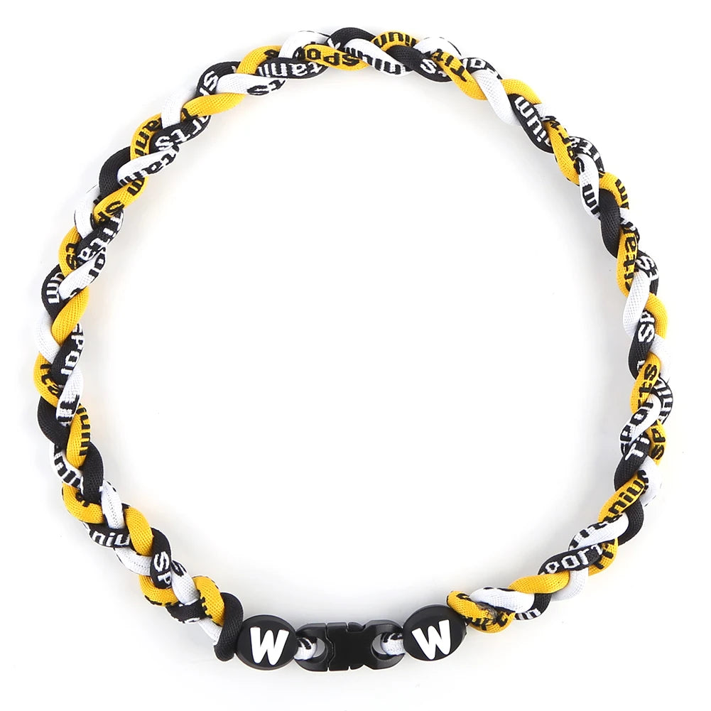 Baseball Necklace Three Braided Rope Necklace for Teenager Baseball Sports Team