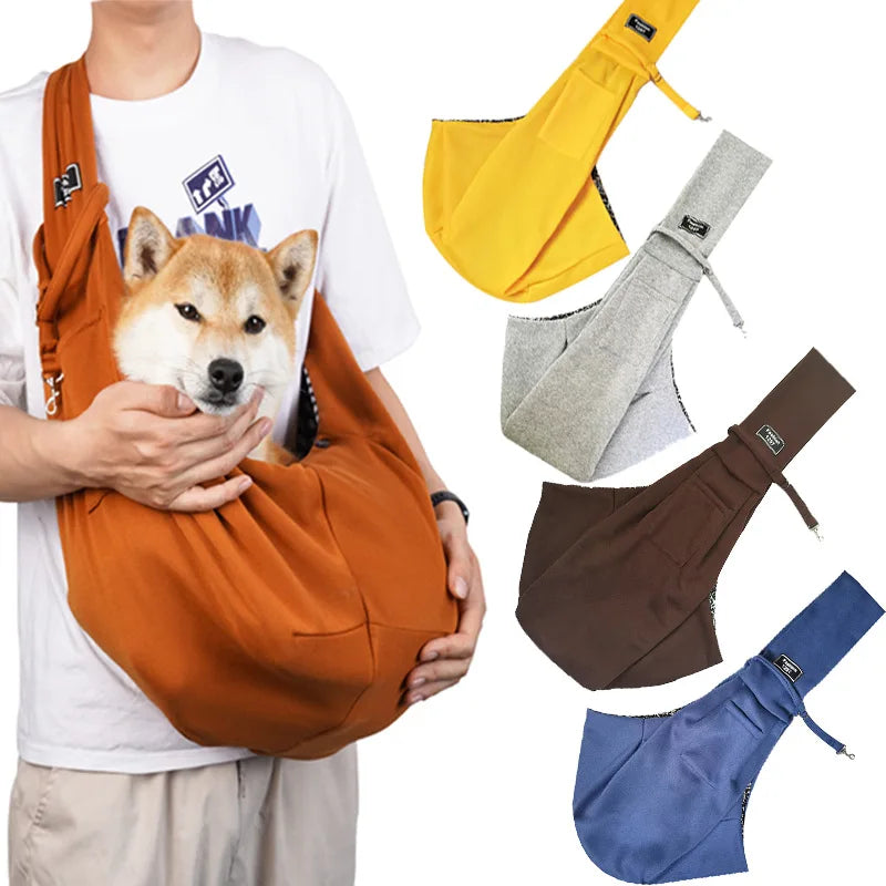 Crossbody breathable dog folding pet bag, and cross-border exclusive portable cat bag.