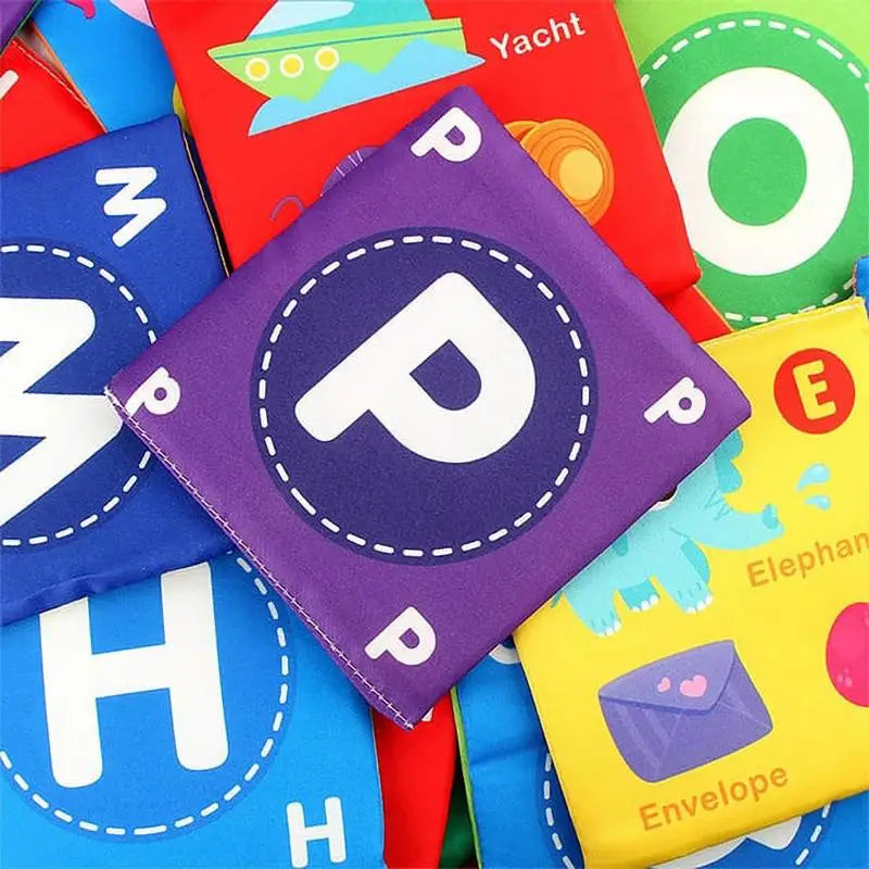 Toddler Soft Books, Alphabet Number Bath Cloth Books, Portable Early Childhood Enlightenment Books for Kids