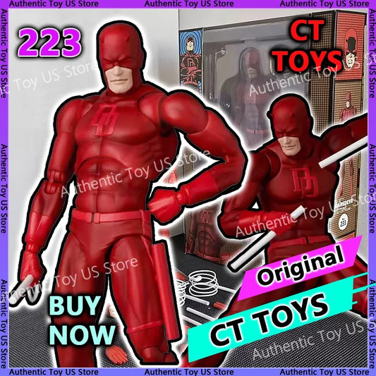 CT Toys DAREDEVIL Mafex 223 DAREDEVIL Action Figure, Comic Version, Anime Figurine Statue Model Collection