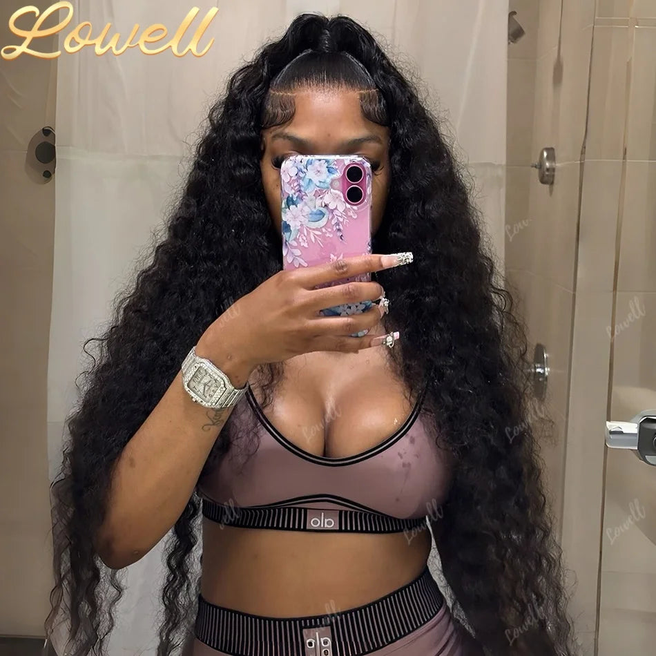 Glueless Wigs Human Hair Ready To Wear Deep Wave 5x5 HD Lace Closure Wig 13x6 Curly Human Hair Wig 360 Water Wave Human Hair Wig