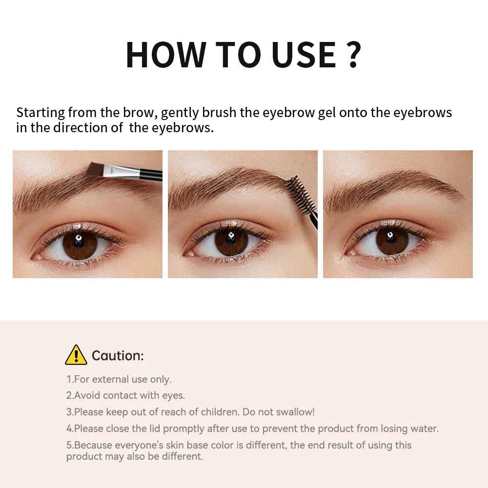 Long-lasting Eyebrow Enhancers Makeup, 6 Colors Waterproof 3D Natural Eyebrow Pomade Eyebrow Gel with Brush, Professional Makeup
