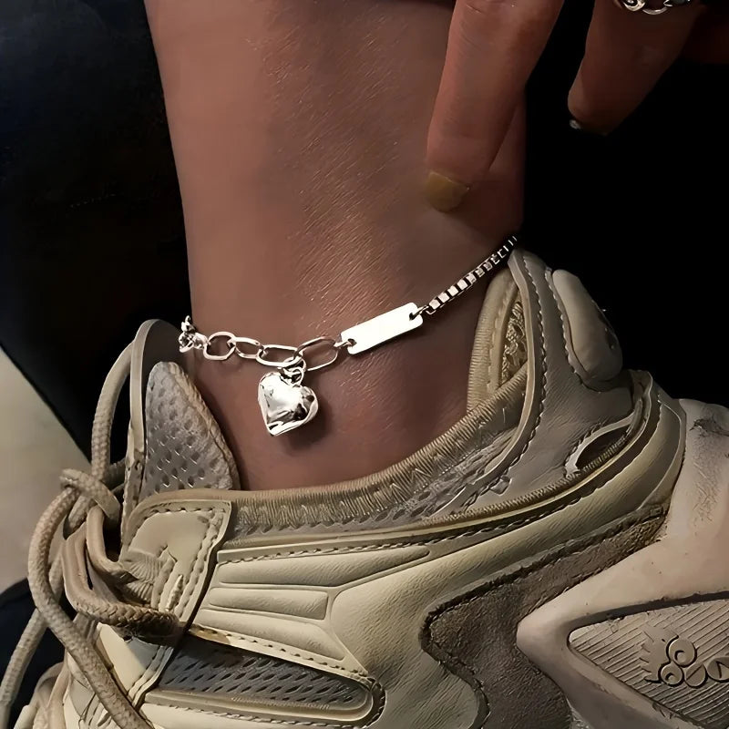 1PC Delicate Ankle Bracelet - Waterproof Chain with Lucky Charm