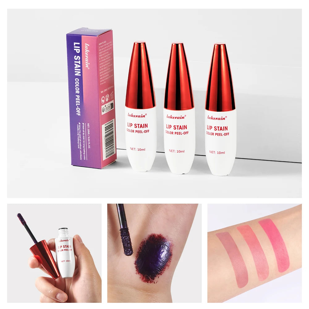 Peel Off Lip Gloss, Matte Natural Mist Lip Tinted, Waterproof Long Lasting Lipstick, Tear Contour Stain Cosmetic