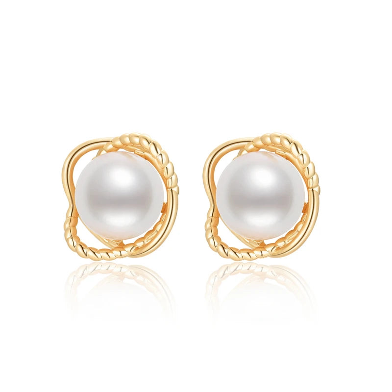 Real Natural Freshwater Pearl Earrings