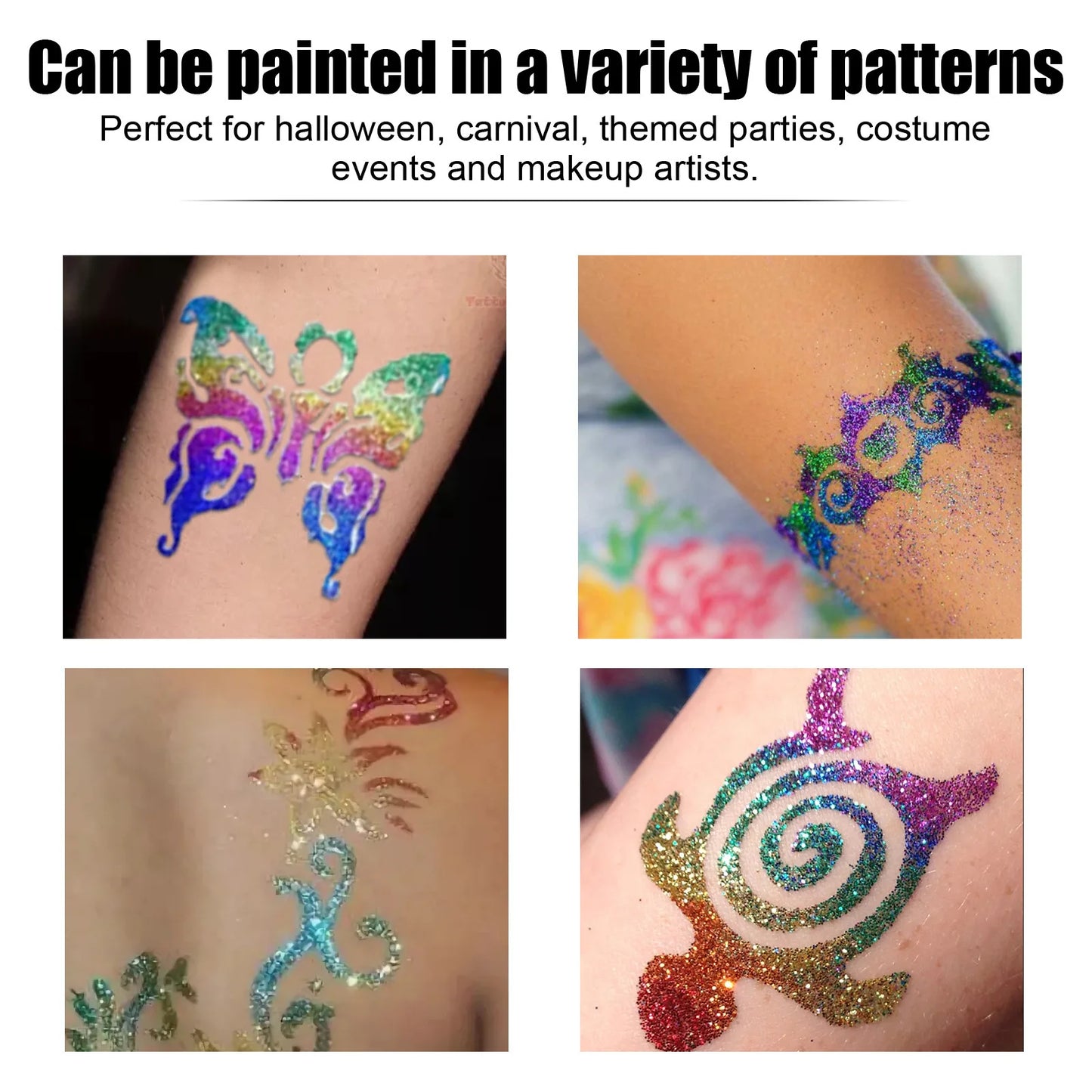 EELHOE Glitter Tattoo Skin Gel Painting Eye Makeup, Face Body Skin Tattoo Gel.