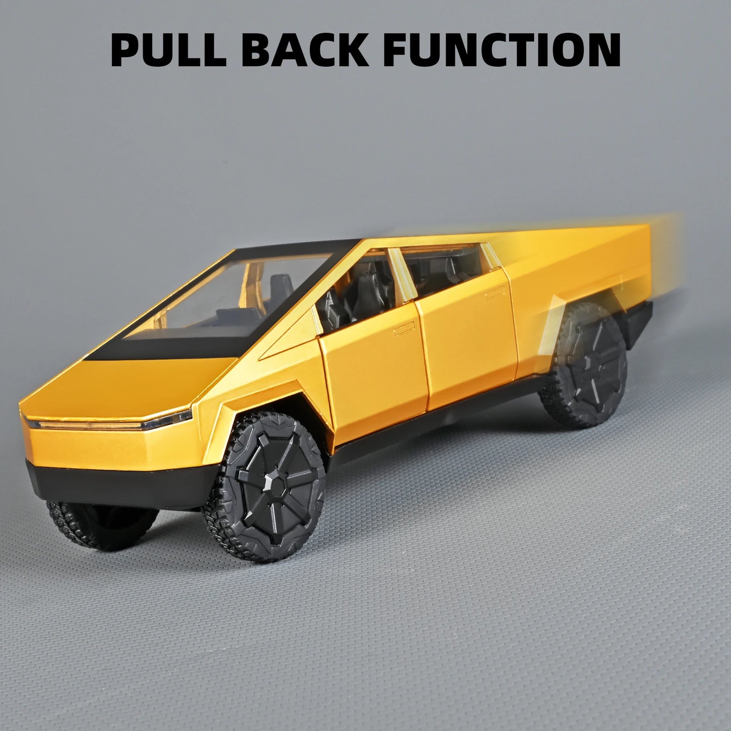 1:32 Cyber truck Pickup Toy, Alloy Off-road, Die-cast Metal Model Sound and Light Return for Children.