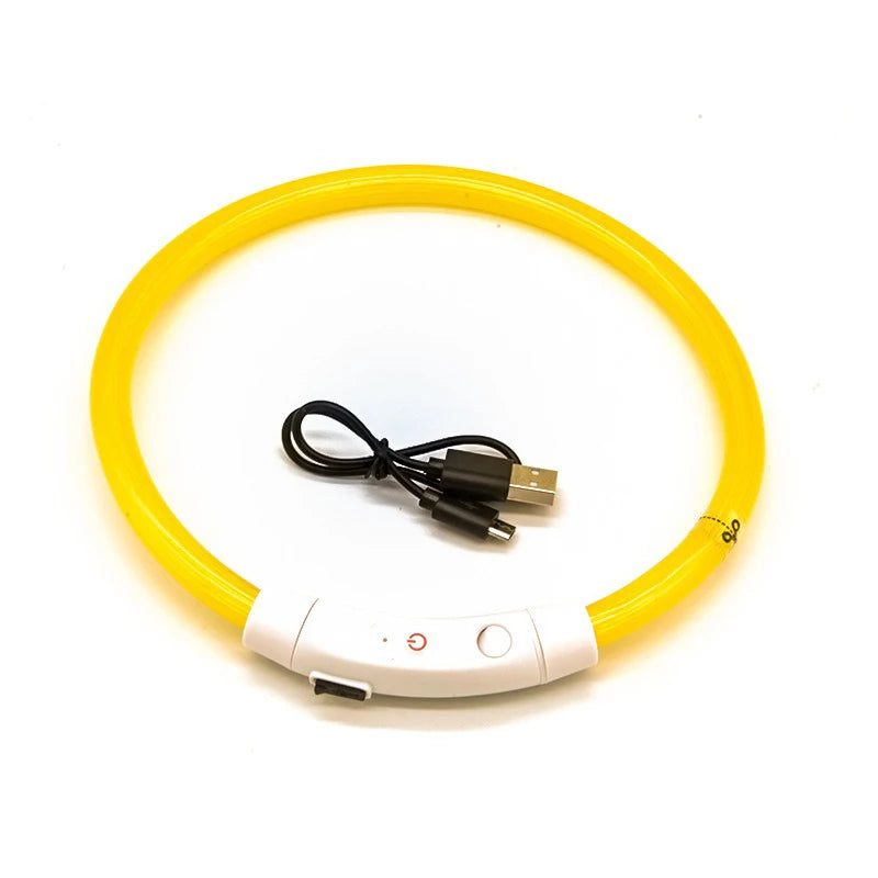 40/50/70cm Size customizable New Dog Luminous Collar, Bright Dog Collar, Glowing Led Light Dog Collar, Light Night Safety