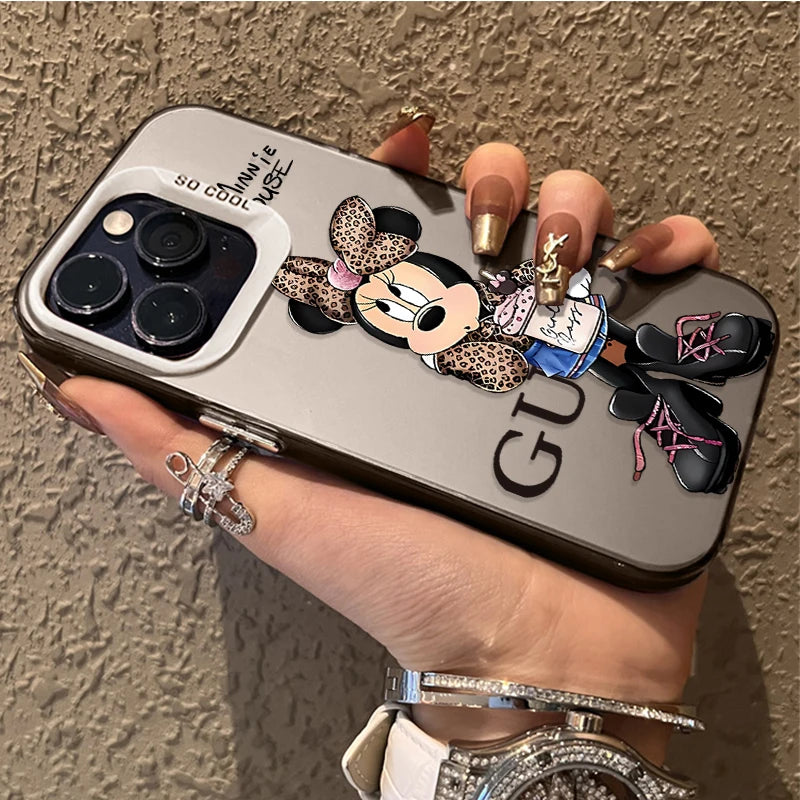 Disney Minnie Cute Creative Hard Phone Case for iPhone 17 16 15 14 13 12 11 Pro Max Plus 17 Air 16E X XR XS Max Shockproof Cover