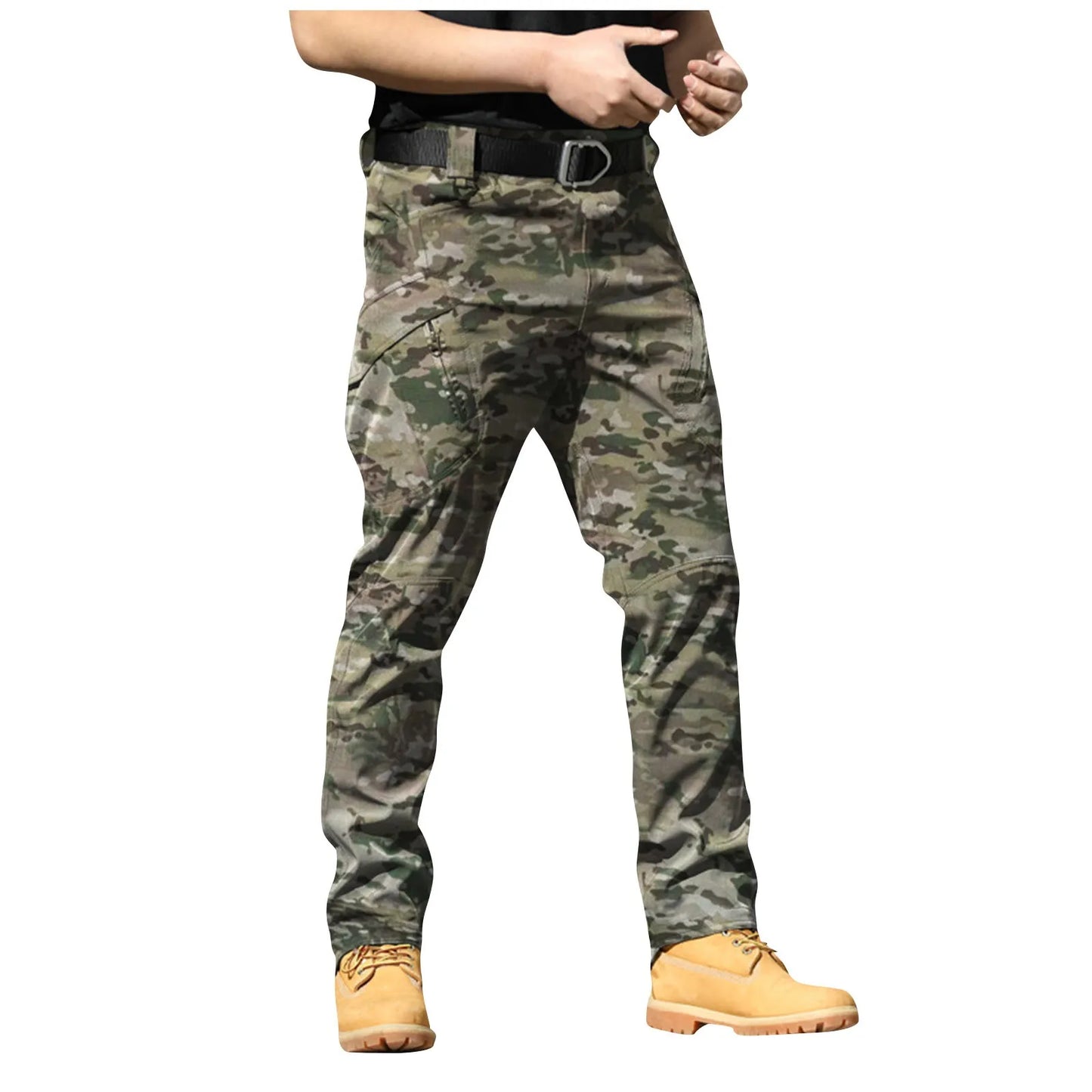 Outdoor Stretch Water-Resistant Hiking and Wear-Resistant Camouflage Pants