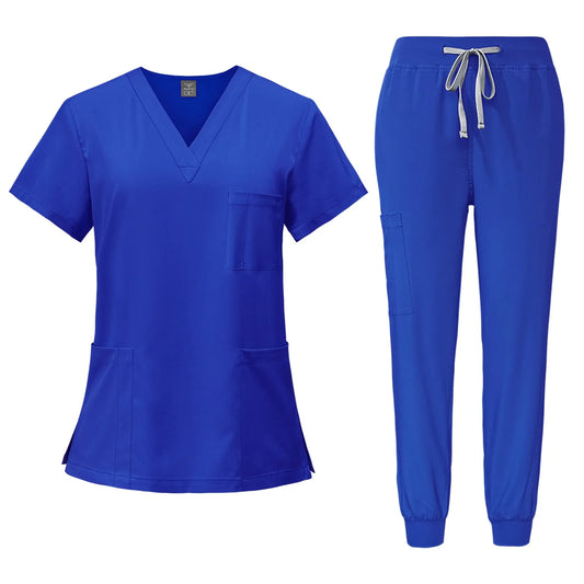 Medical Nurse Uniform 2Piece Workwear Medical Scrubs Set Hospital Uniform Surgery Dentist Overalls Spa Clinical Beauty Work Wear