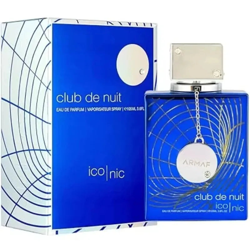 Armaf Club de Nuit Blue Iconic Eau de Parfum 105ml, Original Arab Perfumes, Lasting Fresh Pheromone Perfume Cologne for Men