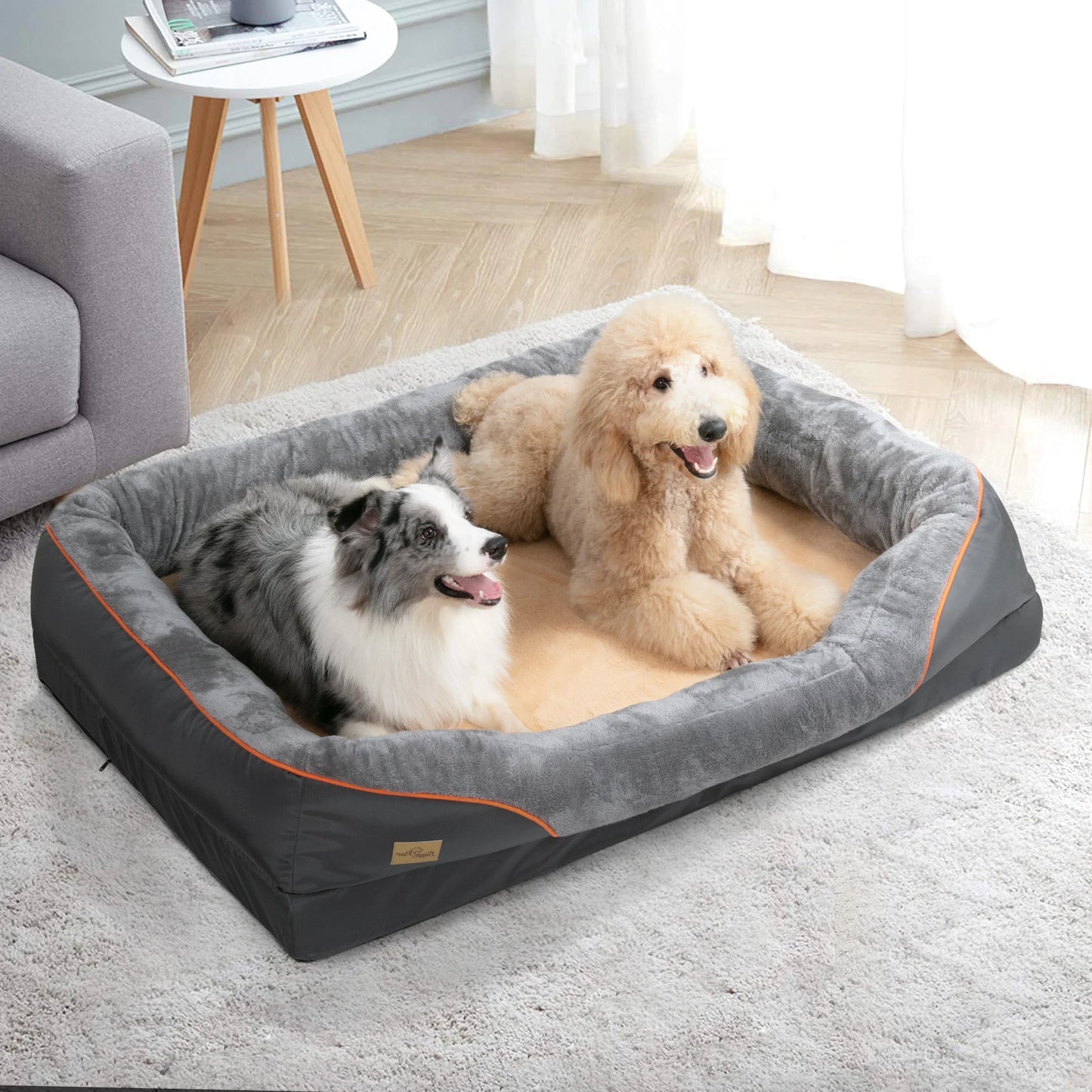 Large Dog Bed Soft Comfortable Anti-Allergy Warm Fleece, Removable Washable Cover Pet Bed Waterproof.