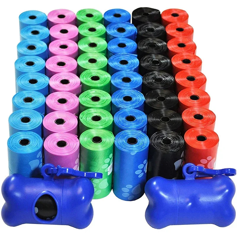 120 Rolls Dog Poop Bag Outdoor Cleaning Poop Bag, Outdoor Clean Pets Supplies for Dog 15Bags/Roll, Refill Garbage Bag Pet Supplies