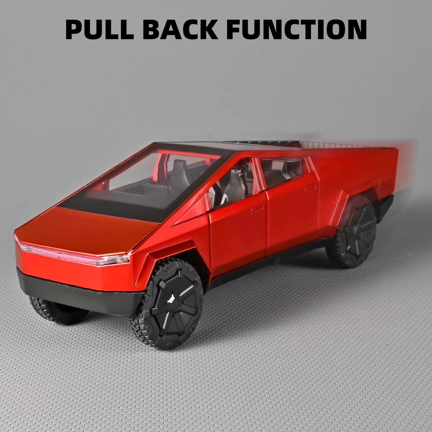 1:32 Cyber truck Pickup Toy, Alloy Off-road, Die-cast Metal Model Sound and Light Return for Children.